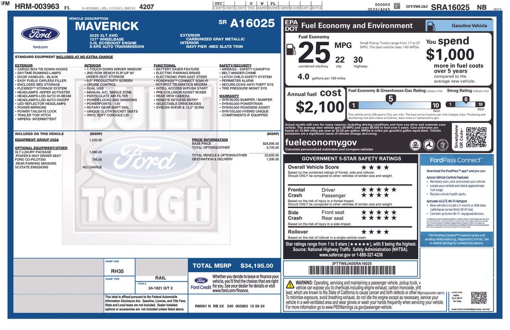 Used 2025 Ford Maverick Truck