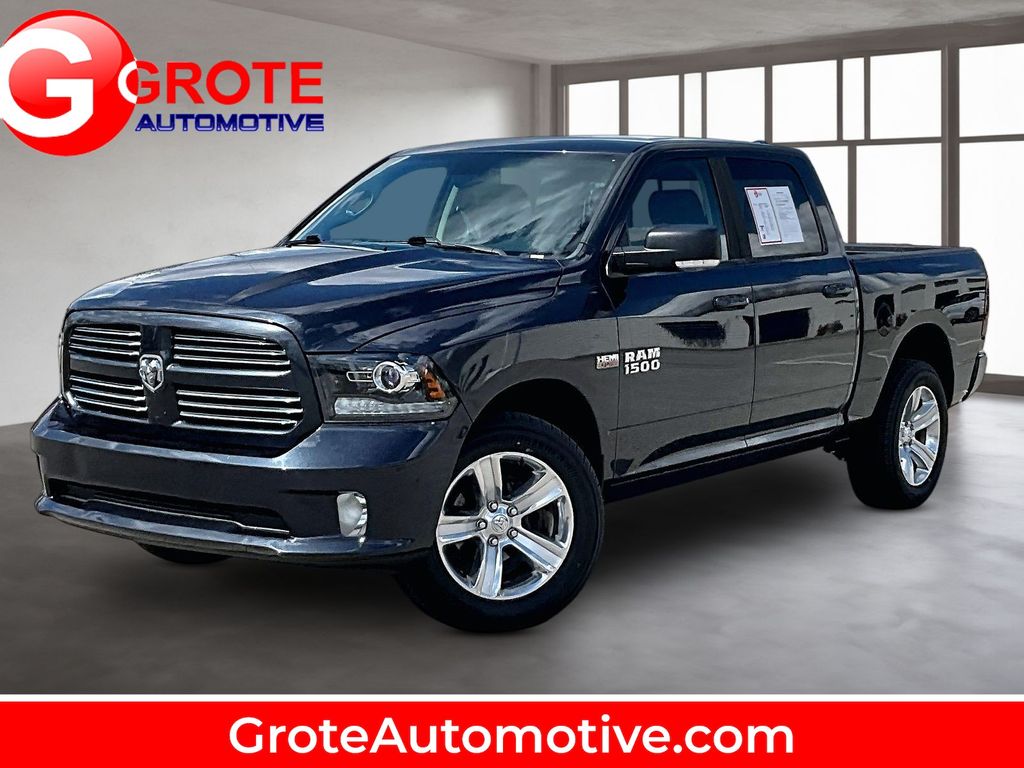 Gray (Maximum Steel Metallic Clearcoat) 2016 RAM 1500 Pickup Truck Four-Wheel Drive 8-Speed Automatic