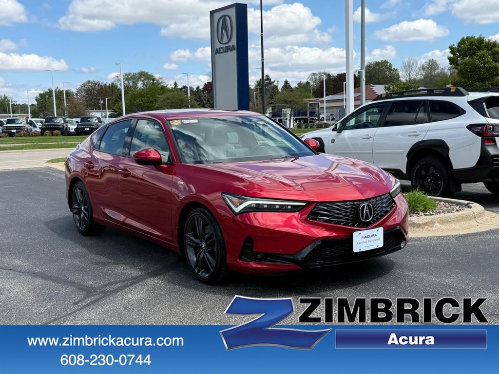 Performance Red Pearl 2023 Acura Integra FWD with Technology and A-SPEC Package Sedan Front-Wheel Drive Continuously Variable Transmission