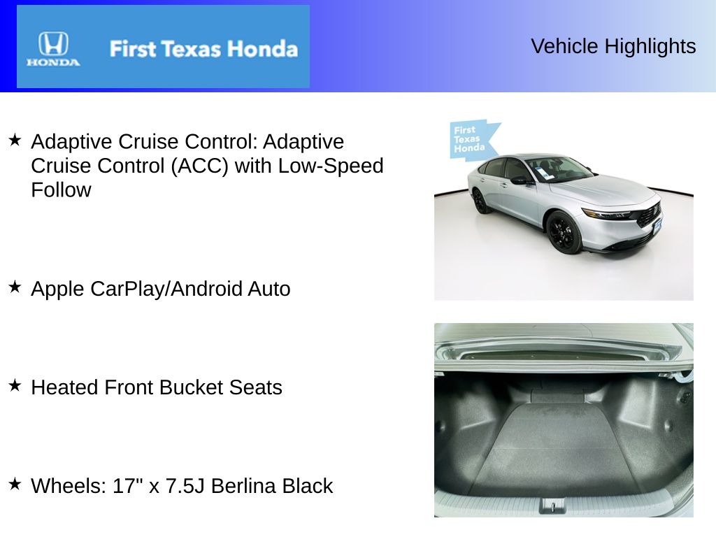 Used Car 2025 Honda Accord  Se For Sale In Austin, Texas