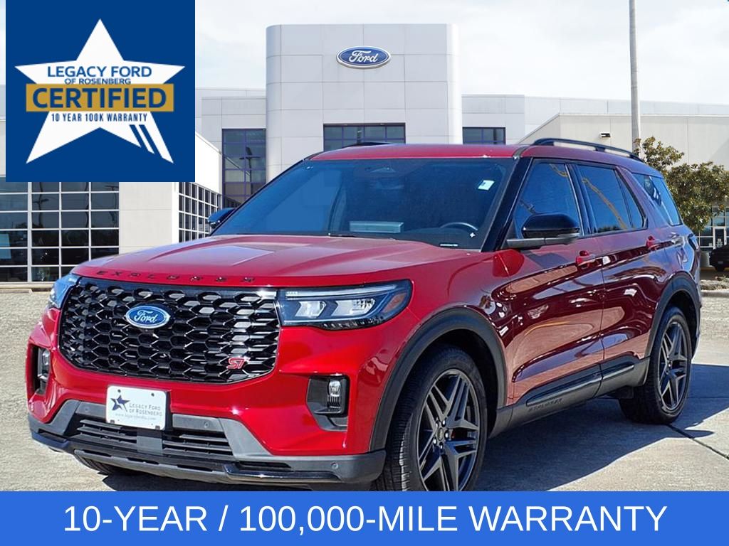 Rapid Red Metallic Tinted Clearcoat 2025 Ford Explorer ST AWD SUV / Crossover All-Wheel Drive Automatic