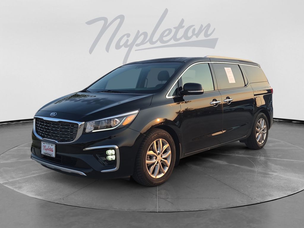 Aurora Black 2021 Kia Sedona Minivan Front-Wheel Drive 8-Speed Automatic