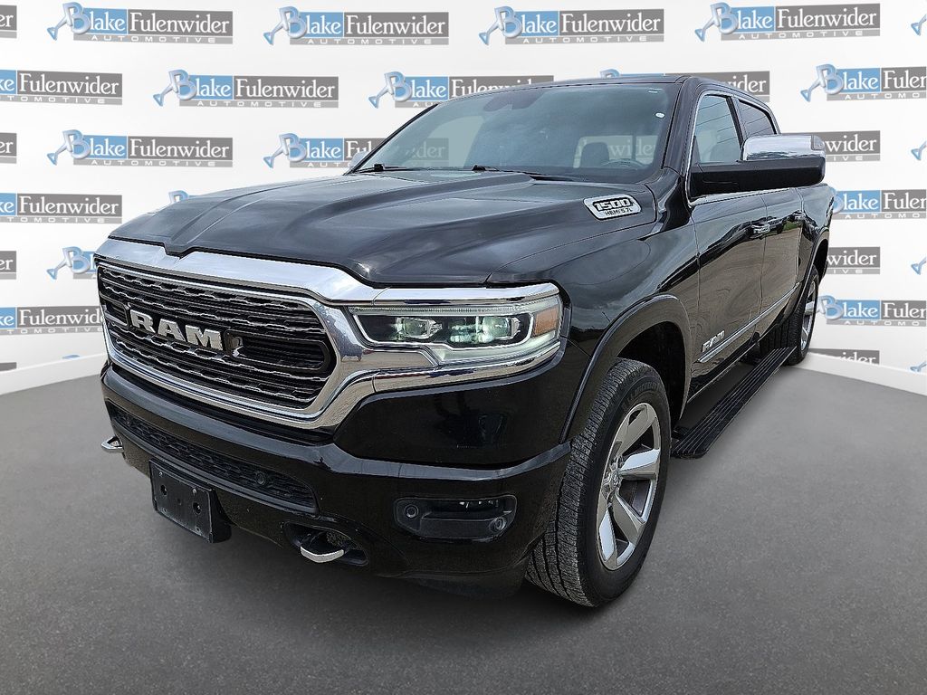 Diamond Black Crystal Pearlcoat 2019 RAM 1500 Limited Crew Cab 4WD Pickup Truck Four-Wheel Drive 8-Speed Automatic