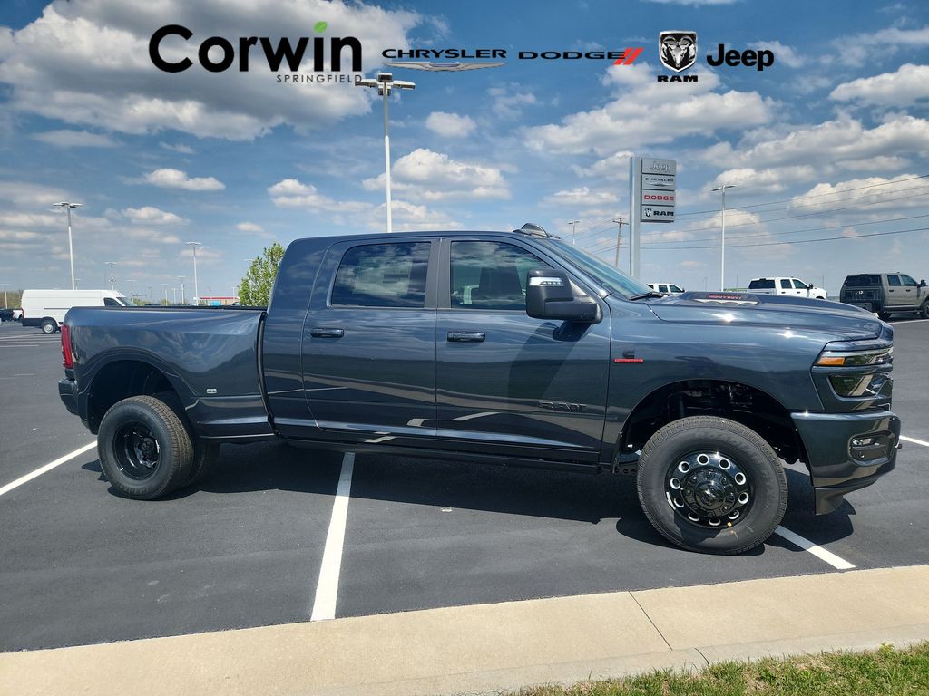 Forged Blue Metallic 2026 RAM 3500 Laramie Mega Cab DRW 4WD Pickup Truck Four-Wheel Drive 8-Speed Automatic