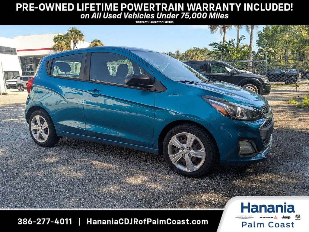 Caribbean Blue Metallic 2020 Chevrolet Spark Hatchback Front-Wheel Drive Continuously Variable Transmission