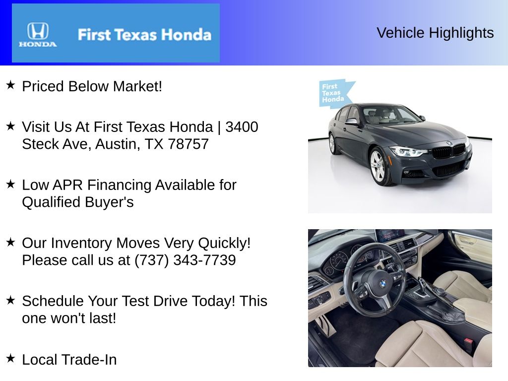 Used Car 2017 Bmw 3 Series  330i For Sale Under $12,000 In Austin, Texas