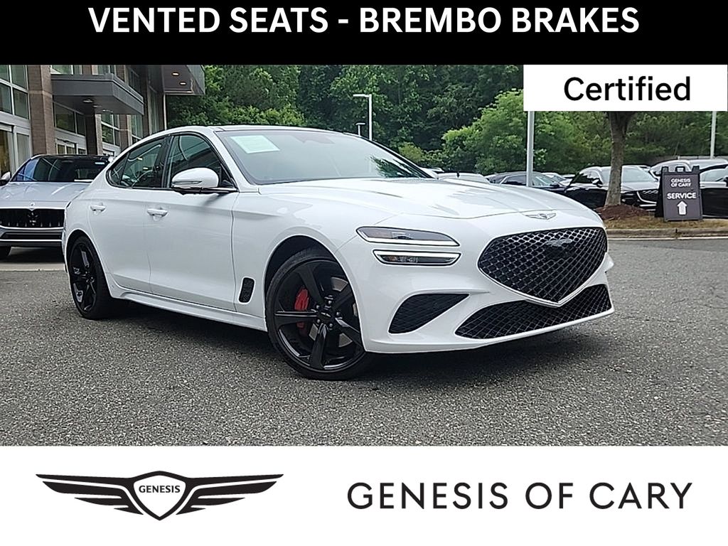 Alta White 2026 Genesis G70 3.3T Sport Prestige RWD Sedan Rear-Wheel Drive 8-Speed Automatic
