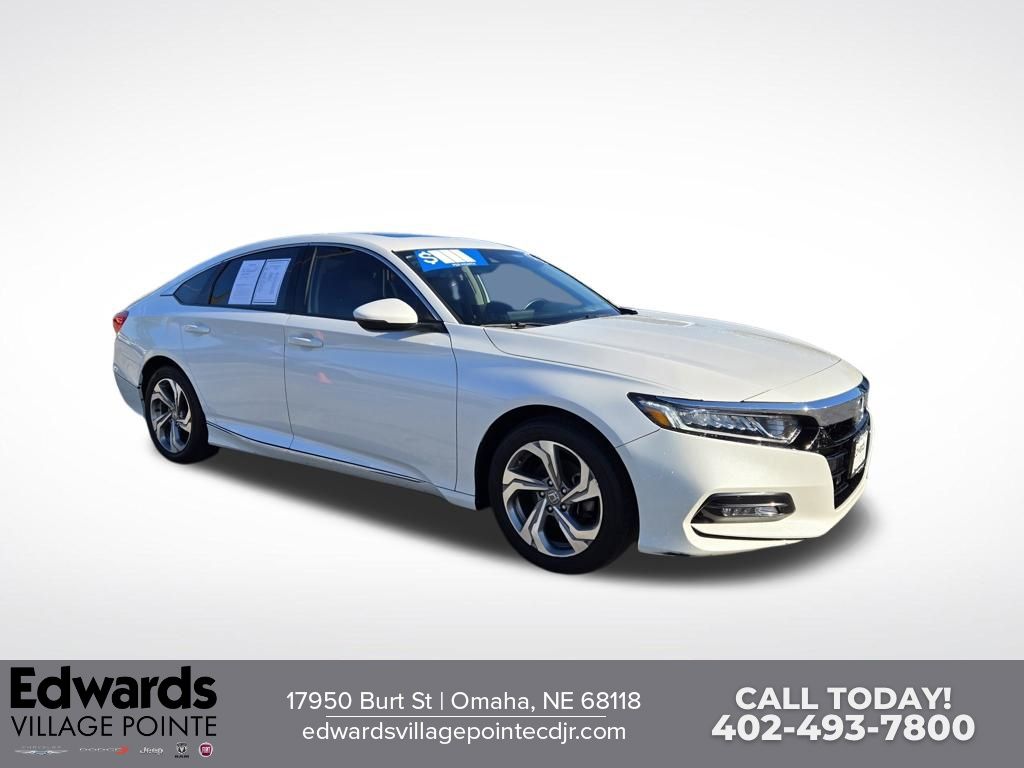 White 2018 Honda Accord Sedan Front-Wheel Drive Continuously Variable Transmission