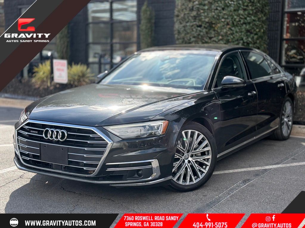 Gray Metallic 2019 Audi A8 L 55 TFSI quattro Sedan All-Wheel Drive 8-Speed Automatic