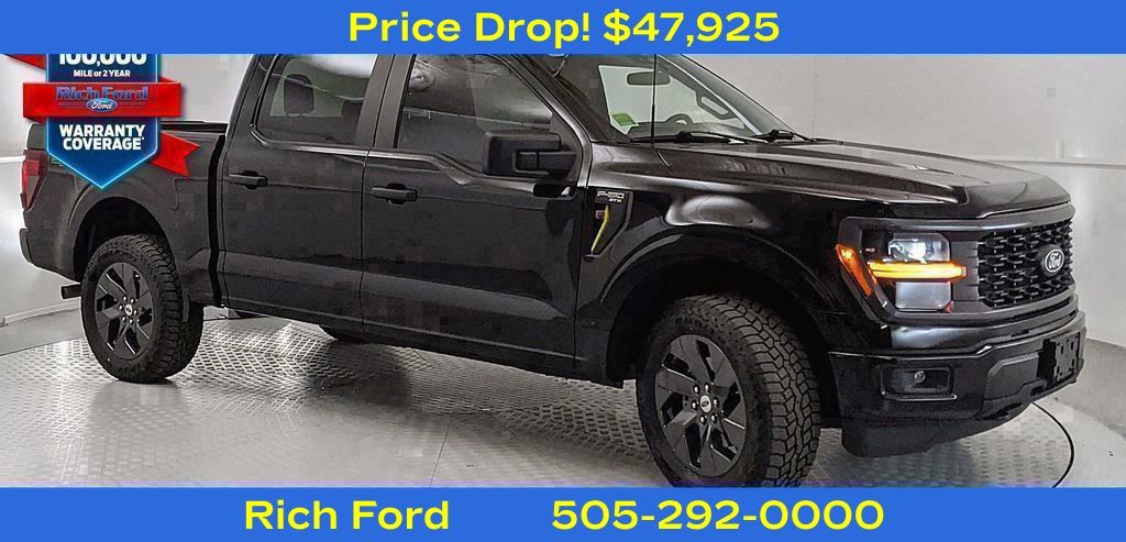 Black Metallic 2025 Ford F-150 STX SuperCrew 4WD Pickup Truck Four-Wheel Drive Automatic