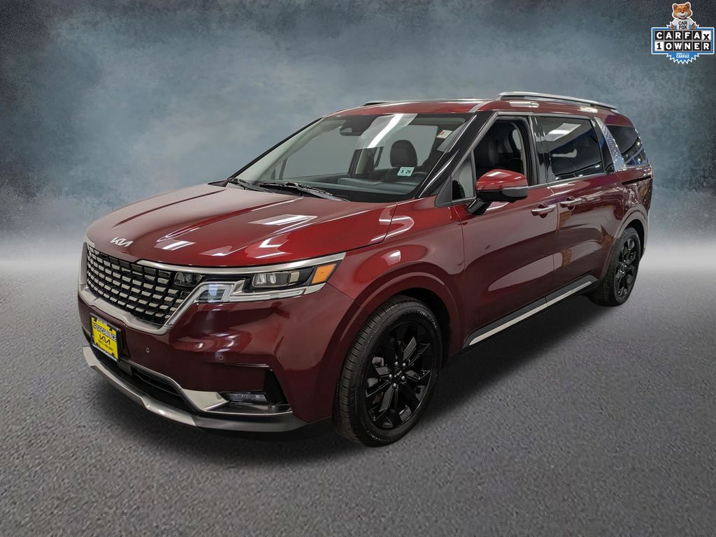 Flare Red 2024 Kia Carnival Minivan Front-Wheel Drive 8-Speed Automatic
