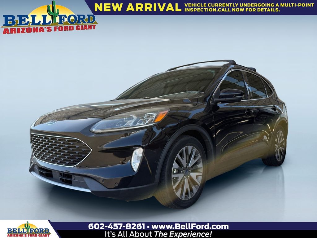 Black Metallic 2020 Ford Escape Hybrid Titanium FWD SUV / Crossover Front-Wheel Drive Continuously Variable Transmission