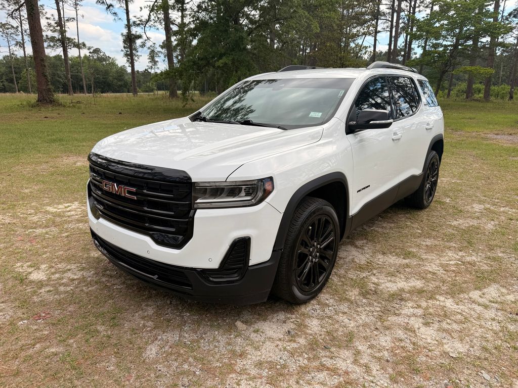 Summit White 2023 GMC Acadia SLE FWD SUV / Crossover Front-Wheel Drive 9-Speed Automatic