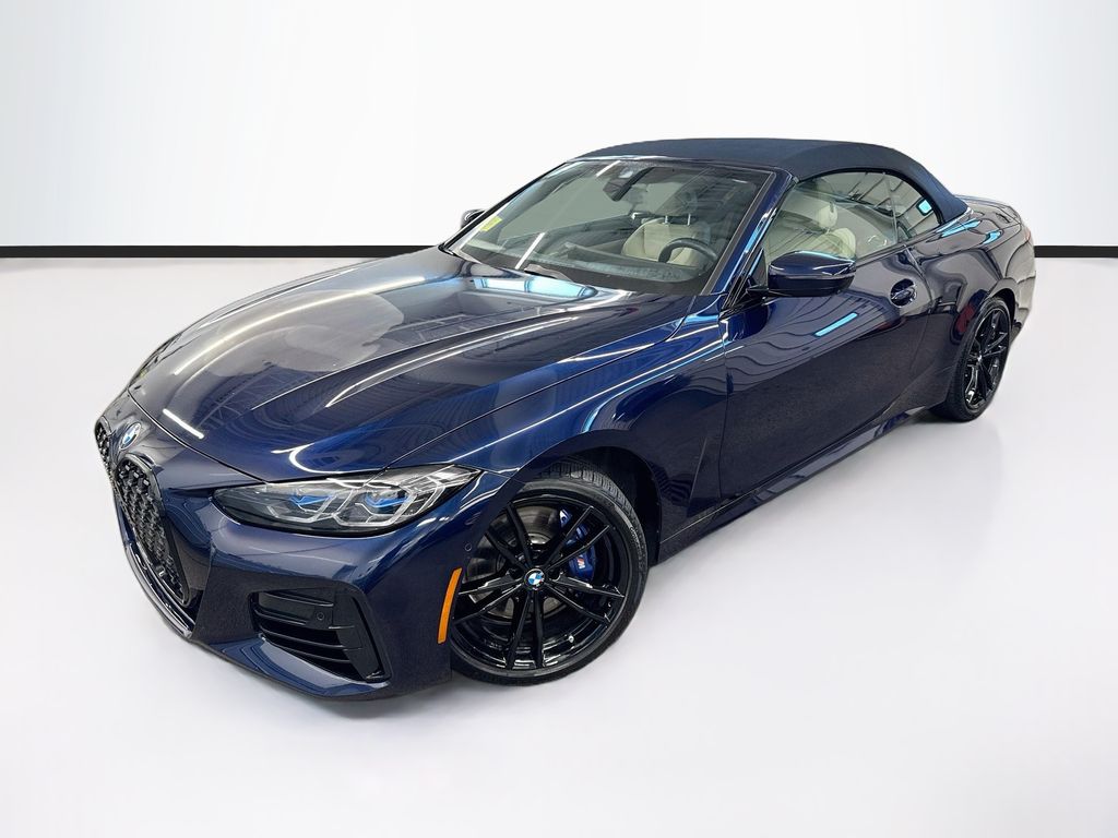 Tanzanite Blue II Metallic 2024 BMW 4 Series Convertible All-Wheel Drive 8-Speed Automatic