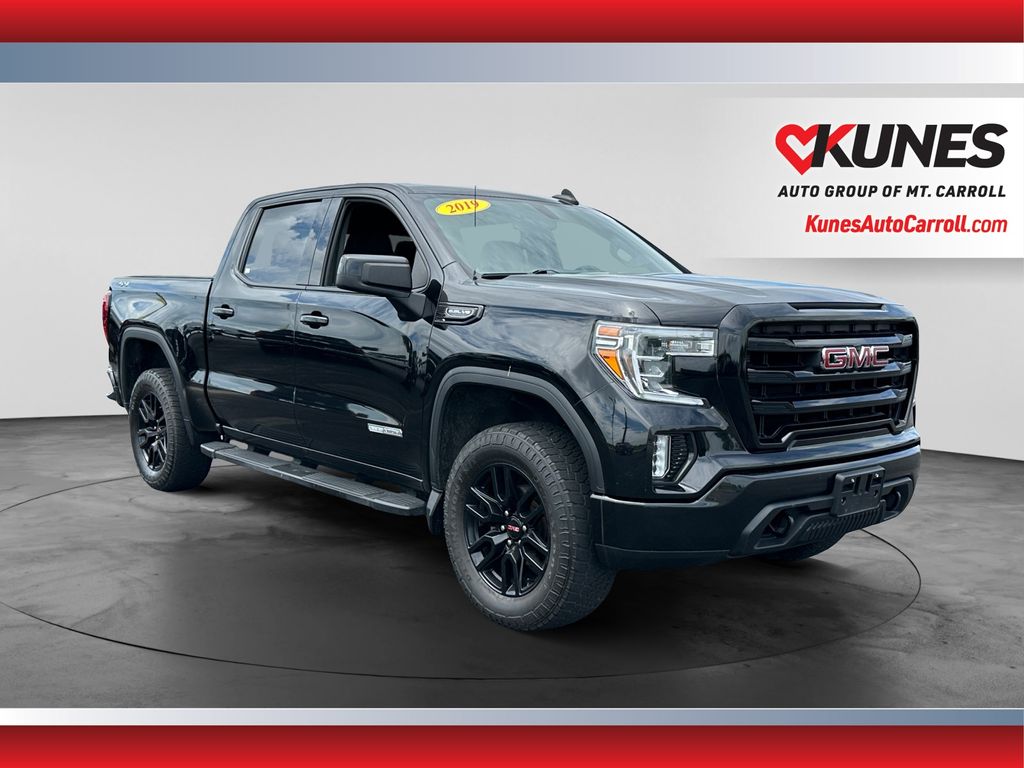 Onyx Black 2019 GMC Sierra 1500 Elevation Crew Cab 4WD Pickup Truck Four-Wheel Drive 8-Speed Automatic