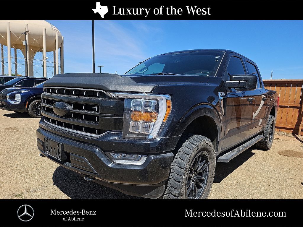 Black Metallic 2022 Ford F-150 Lariat SuperCrew 4WD Pickup Truck Four-Wheel Drive Automatic