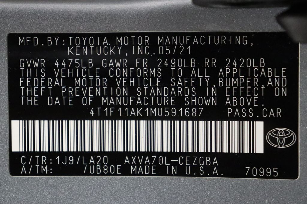 2021 Toyota Camry XLE 17