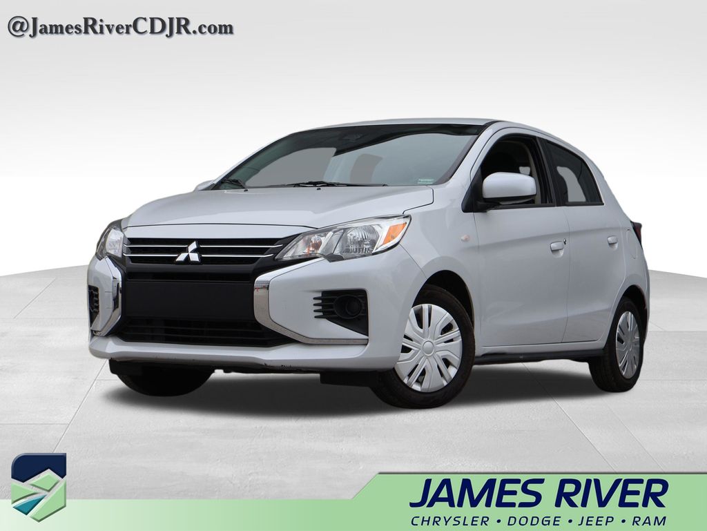 White Diamond 2024 Mitsubishi Mirage ES FWD Hatchback Front-Wheel Drive Continuously Variable Transmission