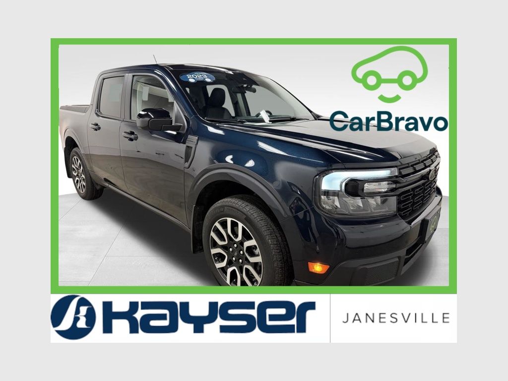 Blue Metallic 2023 Ford Maverick Lariat SuperCrew AWD Pickup Truck All-Wheel Drive 8-Speed Automatic