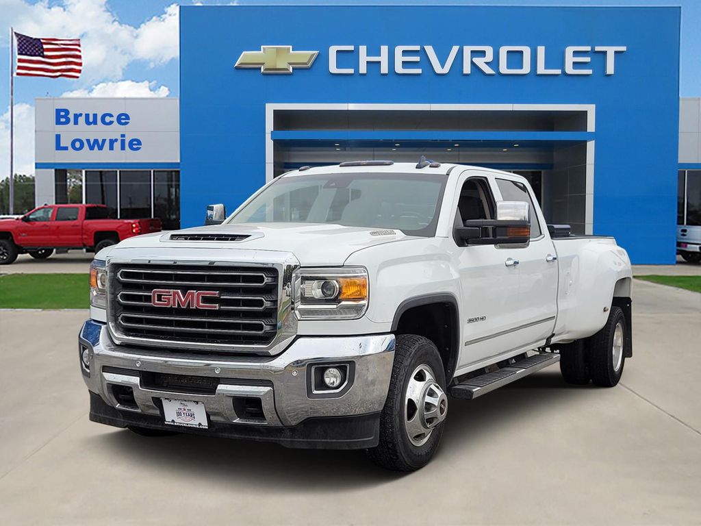 Summit White 2017 GMC Sierra 3500HD SLT Crew Cab 4WD Pickup Truck Four-Wheel Drive 6-Speed Automatic