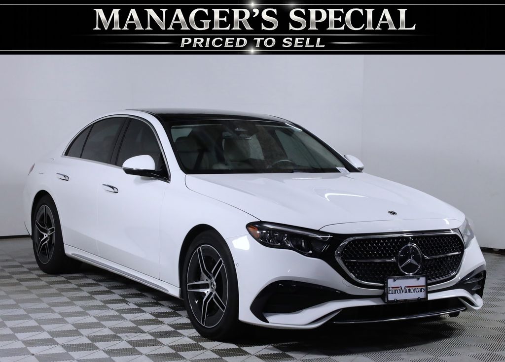 Polar White 2025 Mercedes-Benz E-Class Sedan All-Wheel Drive 9-Speed Automatic