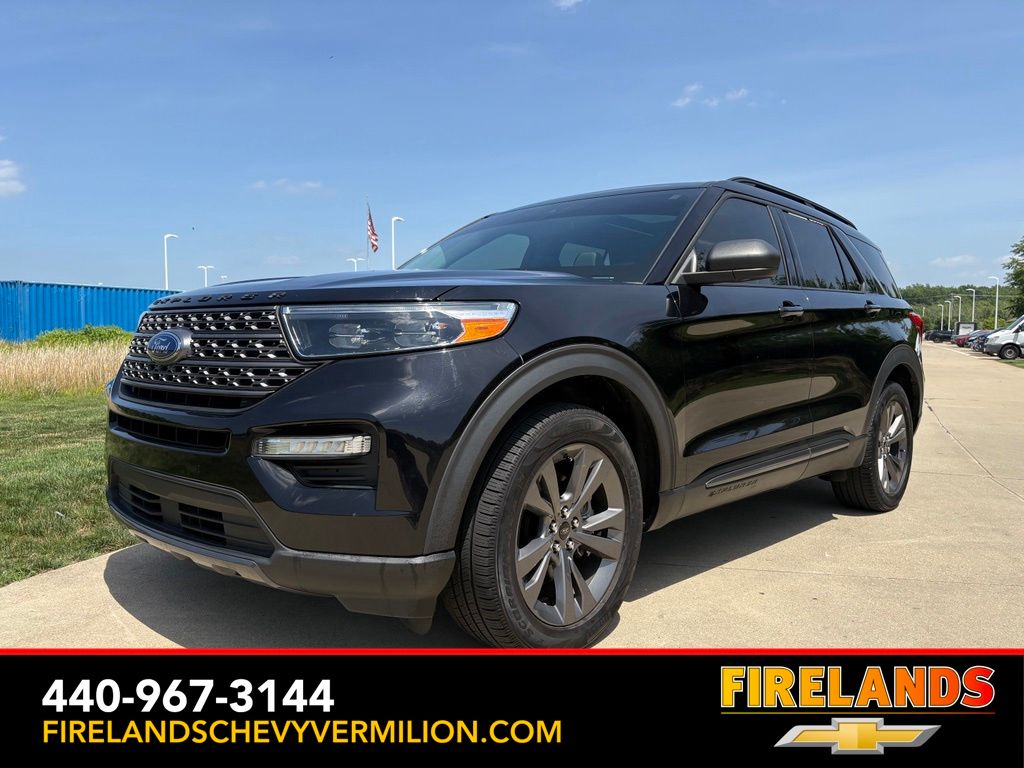 Black Metallic 2021 Ford Explorer SUV / Crossover All-Wheel Drive Automatic