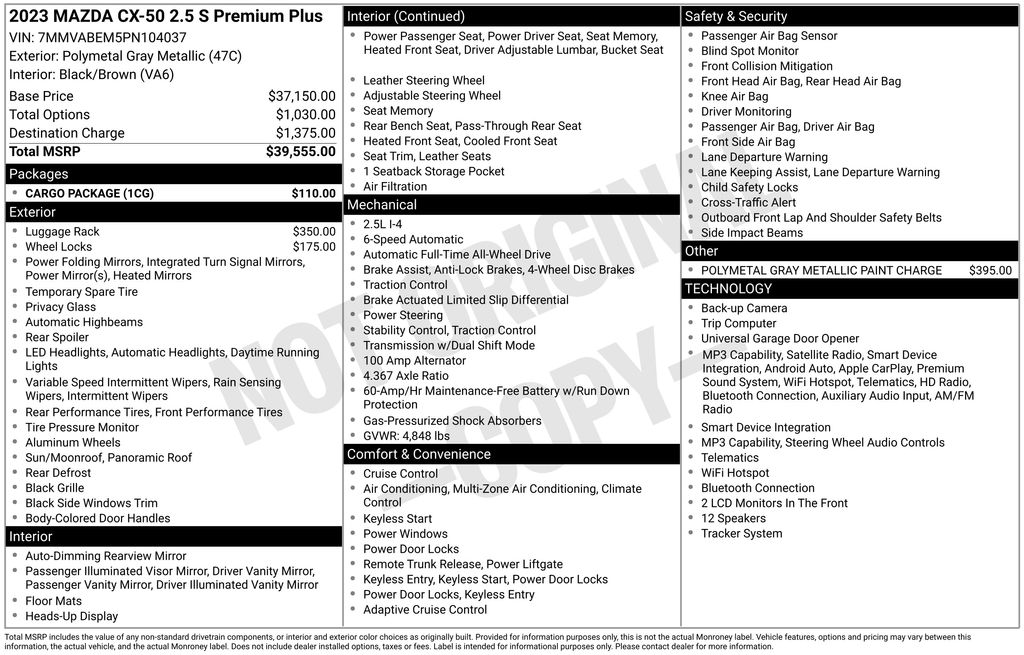 2023 Mazda CX-50 2.5 S Premium Plus