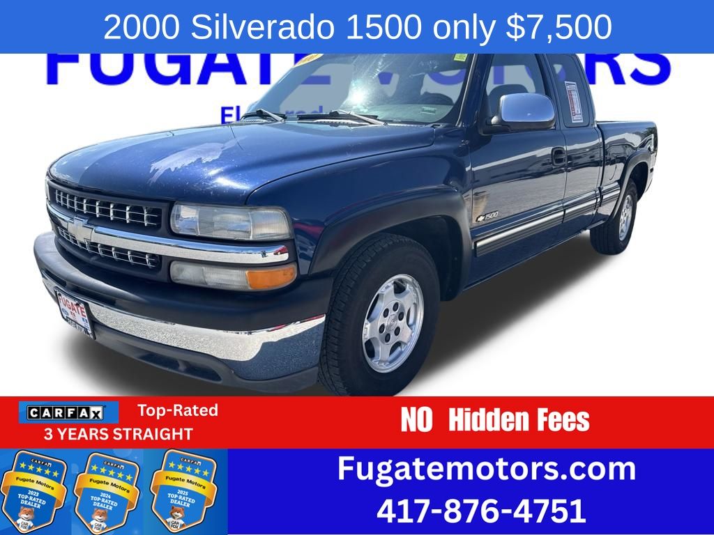 Indigo Blue Metallic 2000 Chevrolet Silverado 1500 Pickup Truck Rear-Wheel Drive 4-Speed Automatic