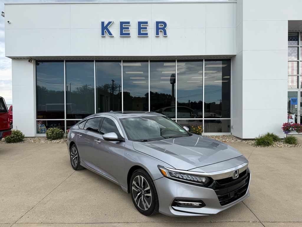 Lunar Silver Metallic 2020 Honda Accord Hybrid Sedan Front-Wheel Drive Continuously Variable Transmission