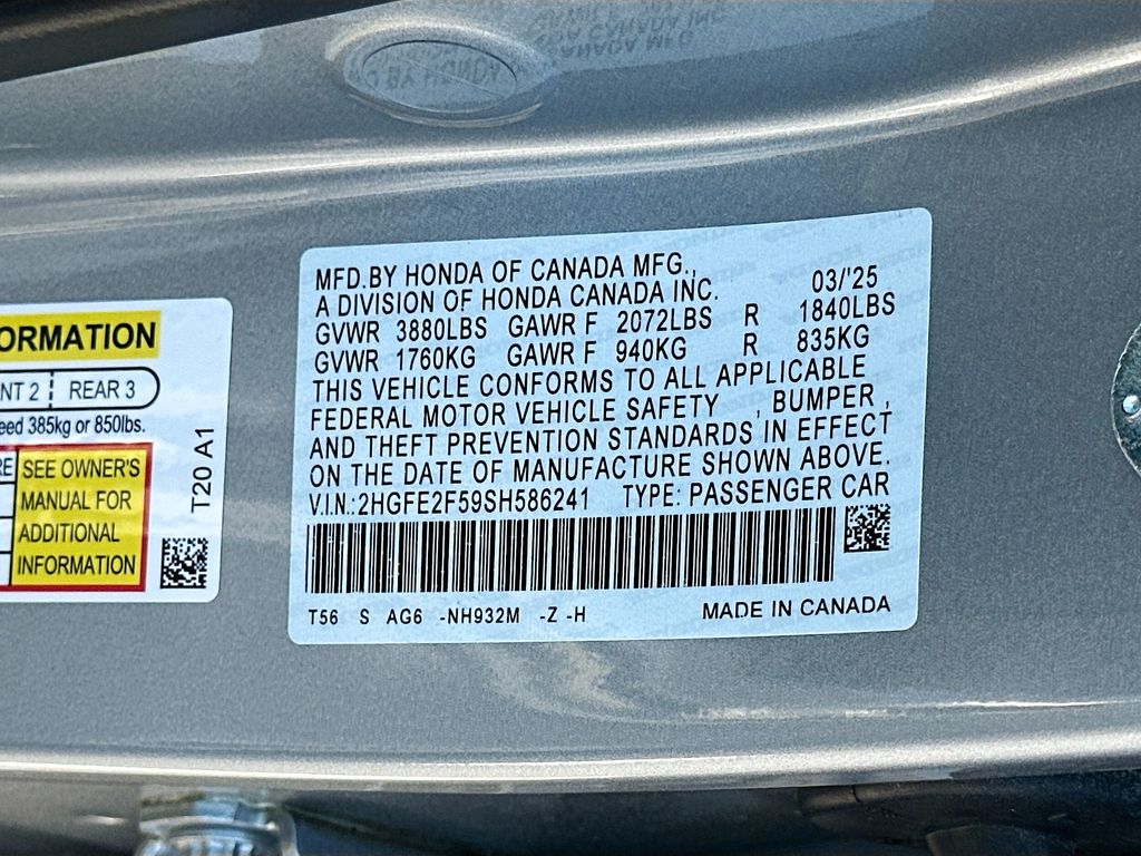 2025 Honda Civic Sport 22