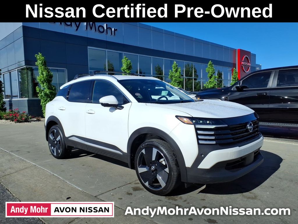 Aspen White Tricoat 2025 Nissan Kicks SR FWD SUV / Crossover Front-Wheel Drive Continuously Variable Transmission