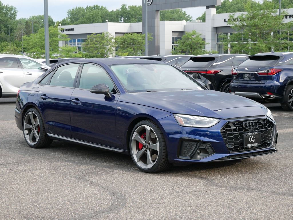 Navarra Blue Metallic 2023 Audi A4 Sedan All-Wheel Drive 7-Speed Automatic