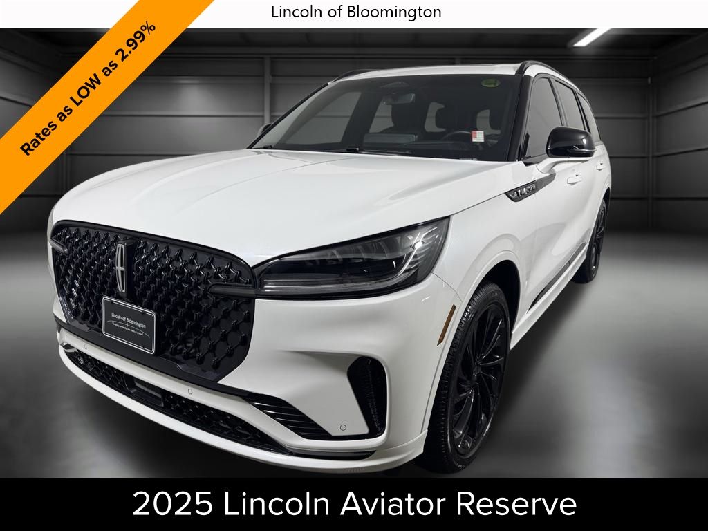 Pristine White Metallic Tri-Coat 2025 Lincoln Aviator Reserve AWD SUV / Crossover All-Wheel Drive Automatic