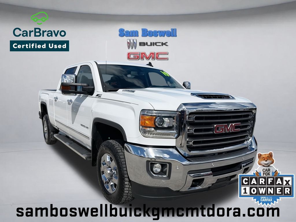 Summit White 2019 GMC Sierra 2500HD Pickup Truck Four-Wheel Drive 6-Speed Automatic