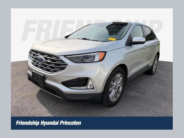 Silver 2019 Ford Edge Titanium AWD SUV / Crossover All-Wheel Drive 8-Speed Automatic