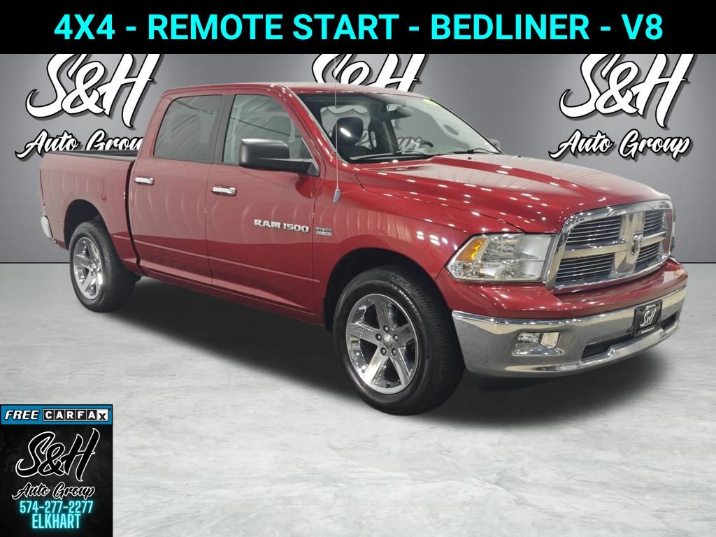 Deep Cherry Red Crystal Pearlcoat 2012 RAM 1500 Pickup Truck Four-Wheel Drive 6-Speed Automatic