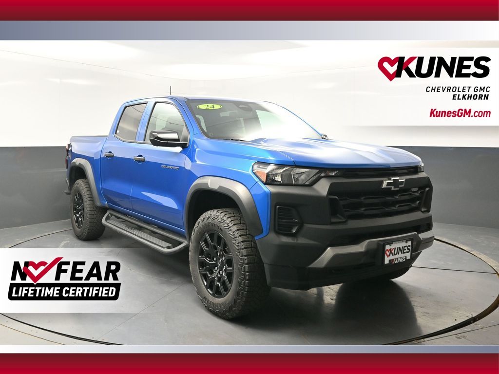 Blue 2024 Chevrolet Colorado Pickup Truck Four-Wheel Drive 8-Speed Automatic