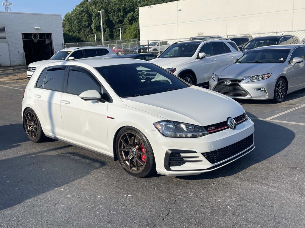 Pure White 2019 Volkswagen Golf GTI Hatchback Front-Wheel Drive 6-Speed Manual