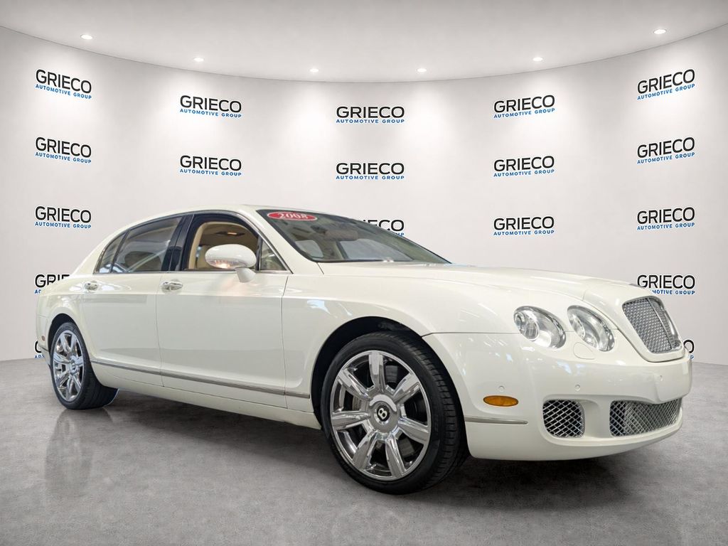 Glacier White 2008 Bentley Continental Flying Spur Sedan All-Wheel Drive 6-Speed Automatic