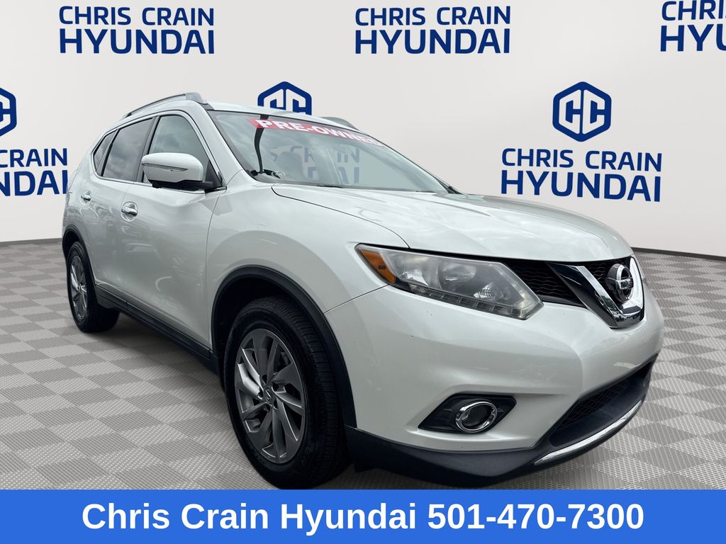 Pearl White 2015 Nissan Rogue SL SUV / Crossover Front-Wheel Drive Continuously Variable Transmission