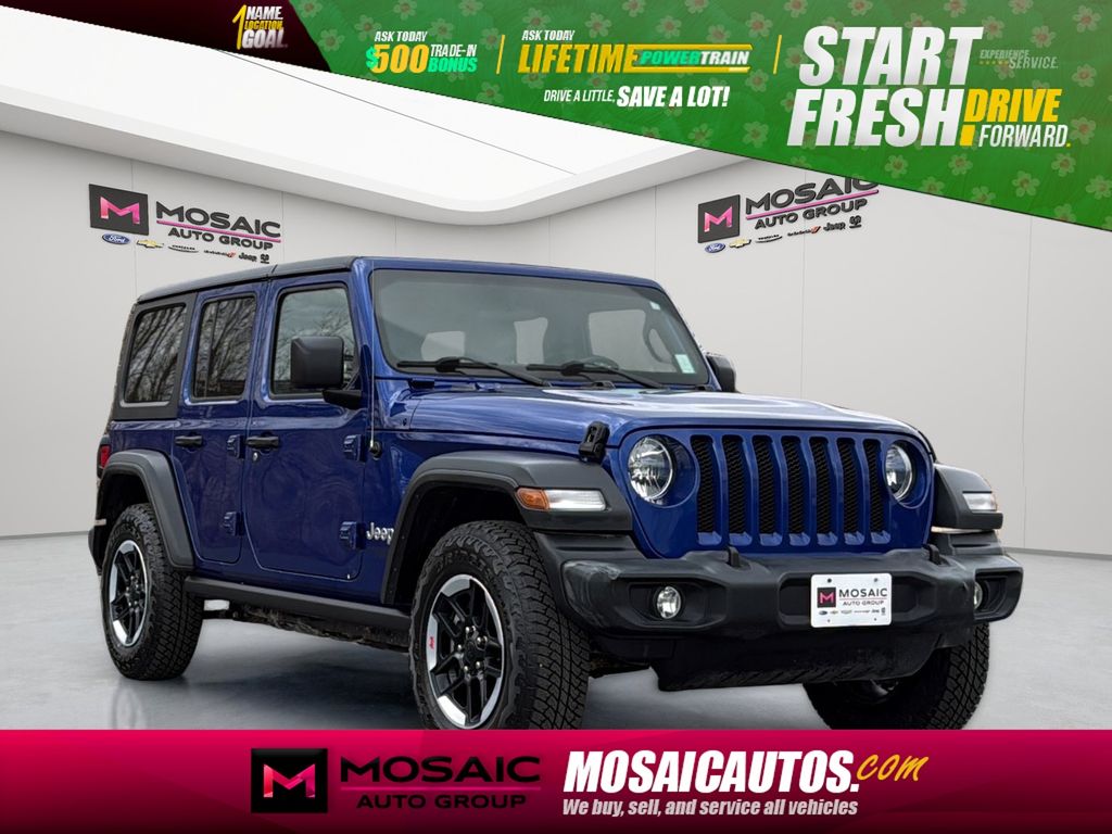 Ocean Blue Metallic Clearcoat 2019 Jeep Wrangler Unlimited Sport S 4WD SUV / Crossover Four-Wheel Drive 8-Speed Automatic