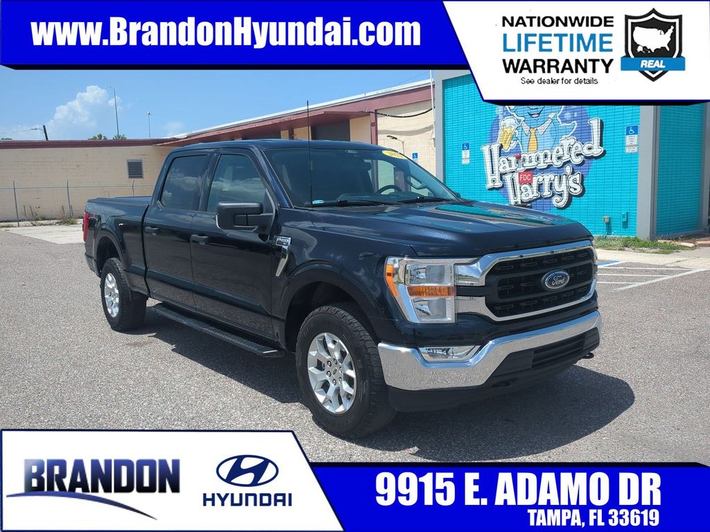 Blue Metallic 2022 Ford F-150 Pickup Truck Four-Wheel Drive Automatic