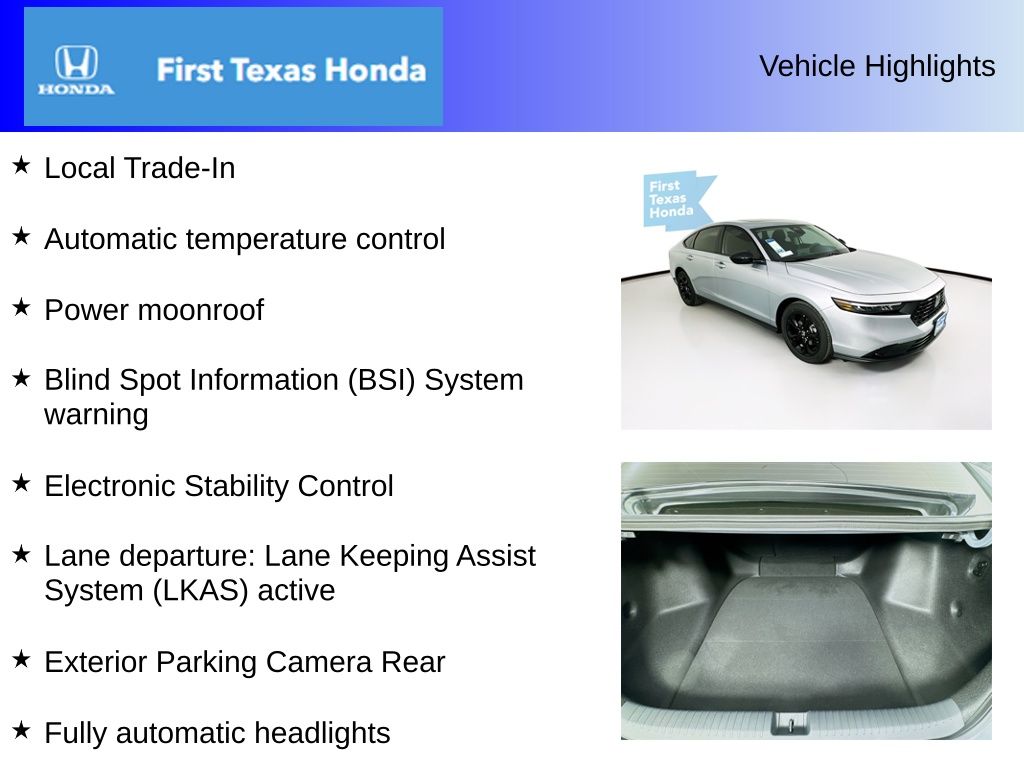 Used Car 2025 Honda Accord  Se For Sale Under $30,000 In Austin, Texas