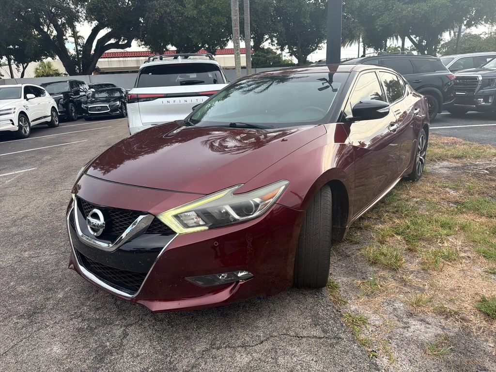 Red 2018 Nissan Maxima Sedan Front-Wheel Drive Continuously Variable Transmission