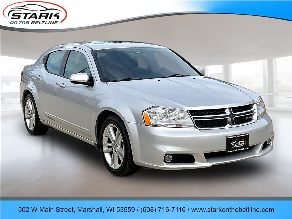 Bright Silver Metallic Clearcoat 2012 Dodge Avenger Sedan Front-Wheel Drive 6-Speed Automatic