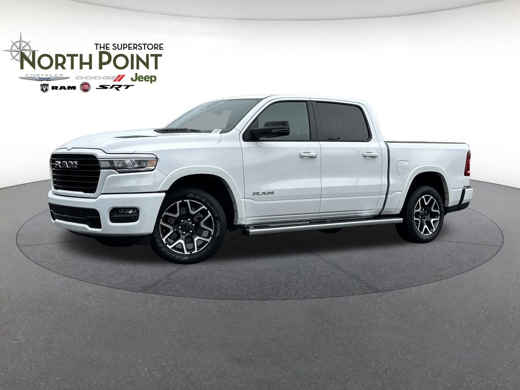 Bright White Clearcoat 2025 RAM 1500 Pickup Truck Four-Wheel Drive 8-Speed Automatic