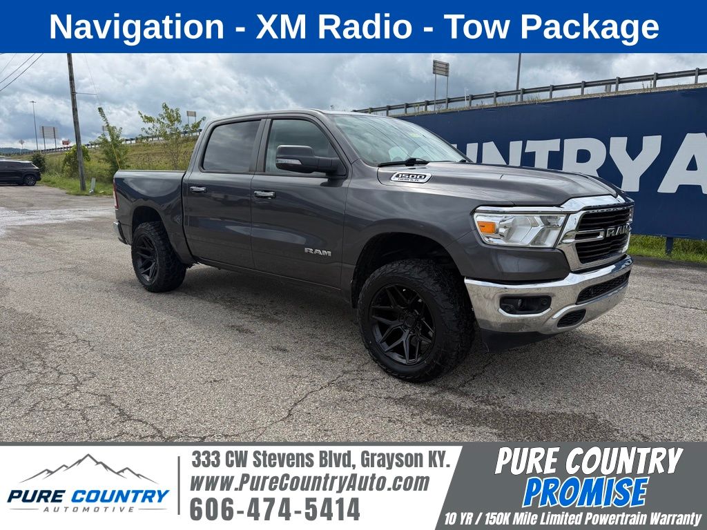 Gray (Granite Crystal Metallic Clearcoat) 2020 RAM 1500 Pickup Truck Four-Wheel Drive 8-Speed Automatic