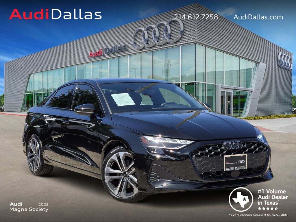 Mythos Black Metallic 2025 Audi A3 Sedan All-Wheel Drive 7-Speed Automatic