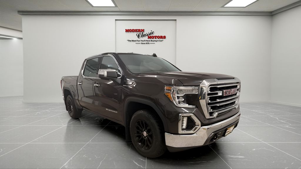 Black (Charcoal) 2021 GMC Sierra 1500 SLT Crew Cab 4WD Pickup Truck Four-Wheel Drive 8-Speed Automatic