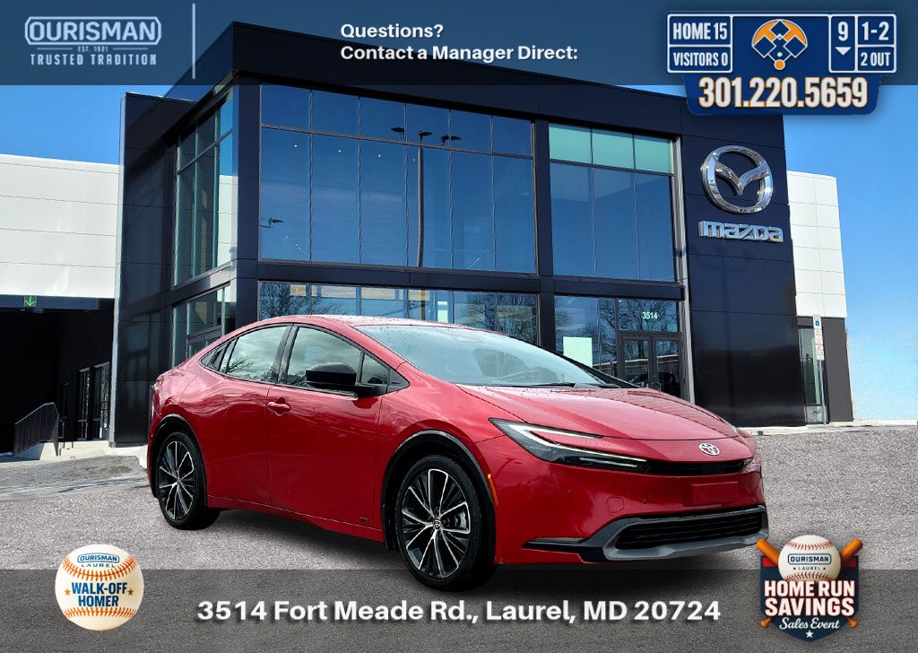 Red 2024 Toyota Prius XLE AWD Hatchback All-Wheel Drive Continuously Variable Transmission